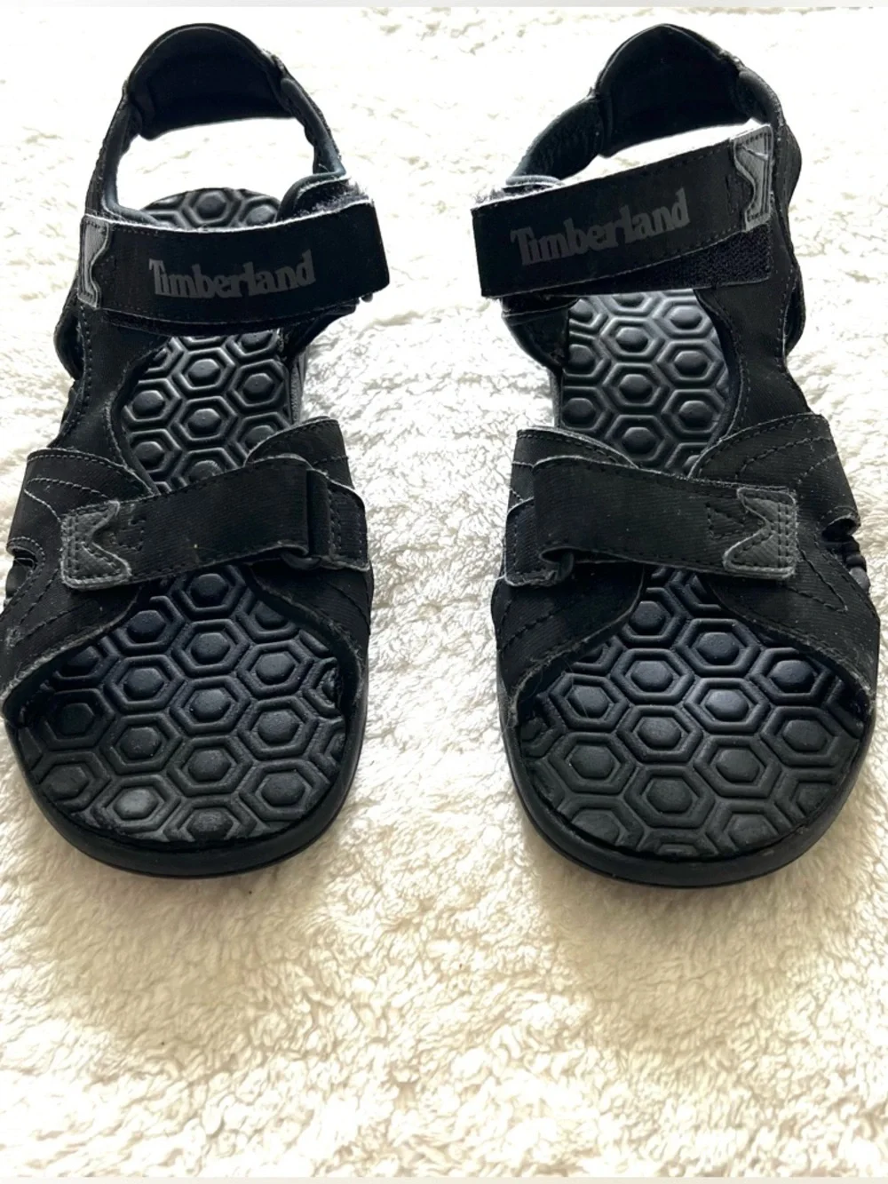 Timberland youth size 4 black sandals